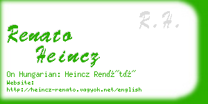 renato heincz business card